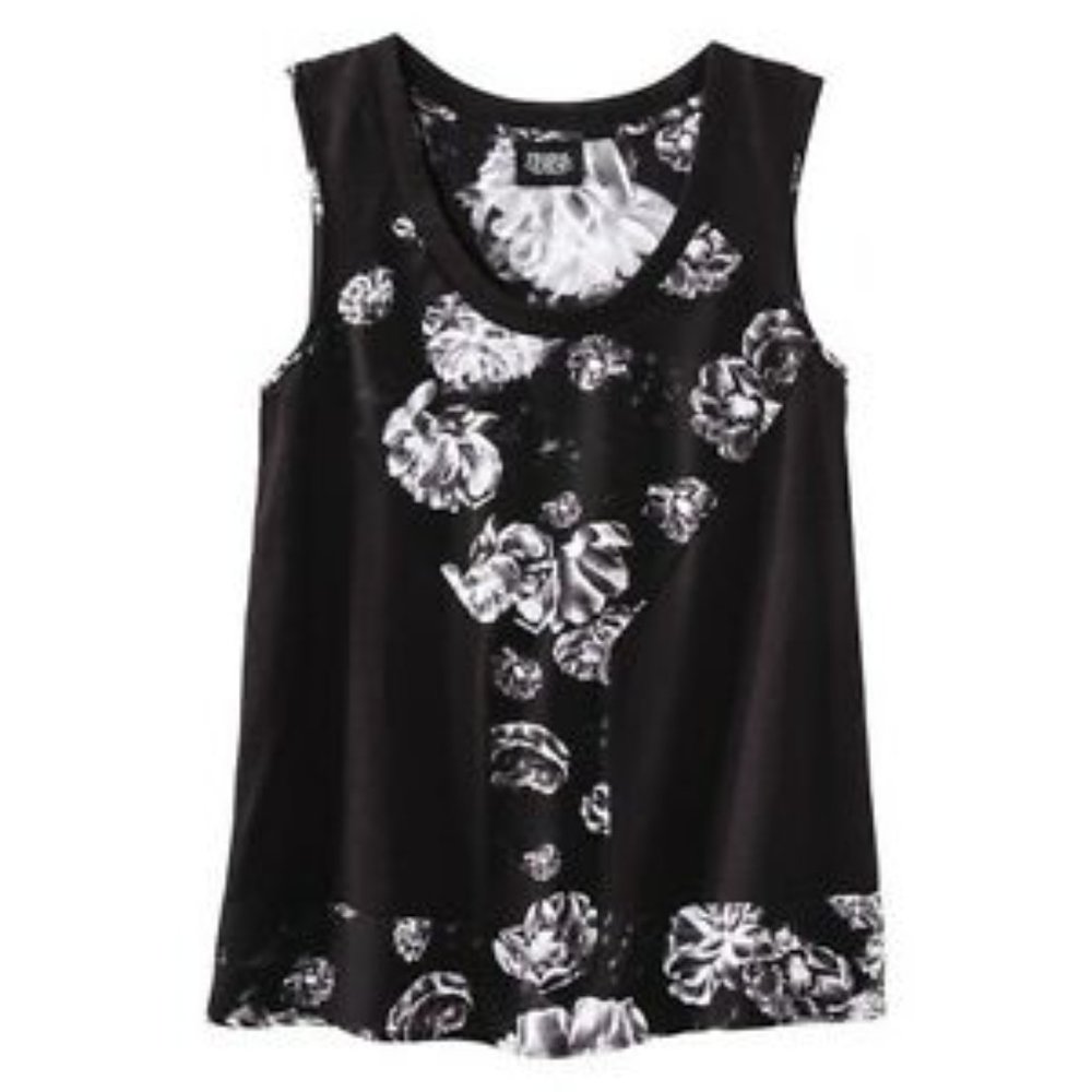 Edgy Floral Tank Top